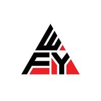 diseño de logotipo de letra triangular wfy con forma de triángulo. monograma de diseño de logotipo de triángulo wfy. plantilla de logotipo de vector de triángulo wfy con color rojo. logotipo triangular wfy logotipo simple, elegante y lujoso. por qué