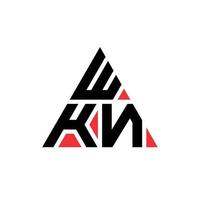 wkn diseño de logotipo de letra triangular con forma de triángulo. monograma de diseño de logotipo de triángulo wkn. plantilla de logotipo de vector de triángulo wkn con color rojo. logo triangular wkn logo simple, elegante y lujoso.