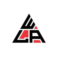 diseño de logotipo de letra triangular wla con forma de triángulo. monograma de diseño del logotipo del triángulo wla. plantilla de logotipo de vector de triángulo wla con color rojo. logo triangular wla logo simple, elegante y lujoso.