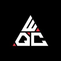 diseño de logotipo de letra triangular wqc con forma de triángulo. monograma de diseño del logotipo del triángulo wqc. plantilla de logotipo de vector de triángulo wqc con color rojo. logotipo triangular wqc logotipo simple, elegante y lujoso.