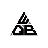 WQB triangle letter logo design with triangle shape. WQB triangle logo design monogram. WQB triangle vector logo template with red color. WQB triangular logo Simple, Elegant, and Luxurious Logo.