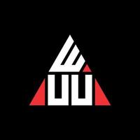 diseño de logotipo de letra triangular wuu con forma de triángulo. monograma de diseño del logotipo del triángulo wuu. plantilla de logotipo de vector de triángulo wuu con color rojo. logotipo triangular wuu logotipo simple, elegante y lujoso.