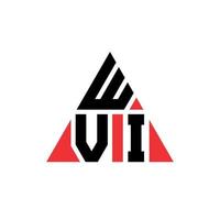 diseño de logotipo de letra triangular wvi con forma de triángulo. monograma de diseño del logotipo del triángulo wvi. plantilla de logotipo de vector de triángulo wvi con color rojo. logotipo triangular wvi logotipo simple, elegante y lujoso.