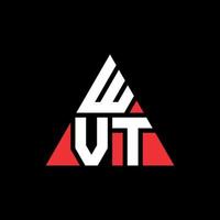 diseño de logotipo de letra de triángulo wvt con forma de triángulo. monograma de diseño de logotipo de triángulo wvt. plantilla de logotipo de vector de triángulo wvt con color rojo. logo triangular wvt logo simple, elegante y lujoso.