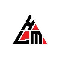 diseño de logotipo de letra triangular xlm con forma de triángulo. monograma de diseño de logotipo de triángulo xlm. plantilla de logotipo de vector de triángulo xlm con color rojo. logotipo triangular xlm logotipo simple, elegante y lujoso.