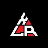 XLR triangle letter logo design with triangle shape. XLR triangle logo design monogram. XLR triangle vector logo template with red color. XLR triangular logo Simple, Elegant, and Luxurious Logo.