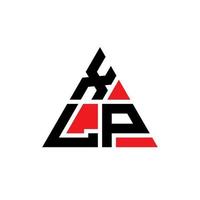 diseño de logotipo de letra triangular xlp con forma de triángulo. monograma de diseño de logotipo de triángulo xlp. plantilla de logotipo de vector de triángulo xlp con color rojo. logotipo triangular xlp logotipo simple, elegante y lujoso.