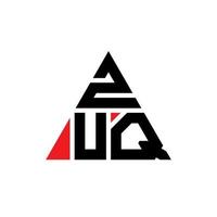 ZUQ triangle letter logo design with triangle shape. ZUQ triangle logo design monogram. ZUQ triangle vector logo template with red color. ZUQ triangular logo Simple, Elegant, and Luxurious Logo.
