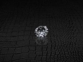 Diamond Gemstone on Black Background photo