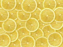 Yellow lemon slices pattern texture background photo