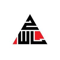 diseño de logotipo de letra de triángulo zwl con forma de triángulo. monograma de diseño de logotipo de triángulo zwl. plantilla de logotipo de vector de triángulo zwl con color rojo. logotipo triangular zwl logotipo simple, elegante y lujoso.