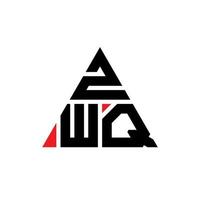 diseño de logotipo de letra triangular zwq con forma de triángulo. monograma de diseño del logotipo del triángulo zwq. plantilla de logotipo de vector de triángulo zwq con color rojo. logotipo triangular zwq logotipo simple, elegante y lujoso.