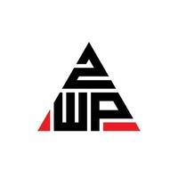 Diseño de logotipo de letra triangular zwp con forma de triángulo. monograma de diseño de logotipo de triángulo zwp. plantilla de logotipo de vector de triángulo zwp con color rojo. logotipo triangular zwp logotipo simple, elegante y lujoso.