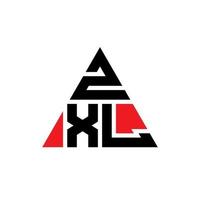 Diseño de logotipo de letra triangular zxl con forma de triángulo. monograma de diseño de logotipo de triángulo zxl. plantilla de logotipo de vector de triángulo zxl con color rojo. logotipo triangular zxl logotipo simple, elegante y lujoso.