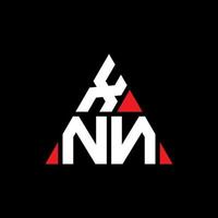 xnn diseño de logotipo de letra triangular con forma de triángulo. monograma de diseño del logotipo del triángulo xnn. plantilla de logotipo de vector de triángulo xnn con color rojo. logotipo triangular xnn logotipo simple, elegante y lujoso.