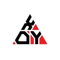 XOY triangle letter logo design with triangle shape. XOY triangle logo design monogram. XOY triangle vector logo template with red color. XOY triangular logo Simple, Elegant, and Luxurious Logo.