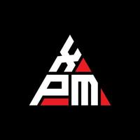 XPM triangle letter logo design with triangle shape. XPM triangle logo design monogram. XPM triangle vector logo template with red color. XPM triangular logo Simple, Elegant, and Luxurious Logo.