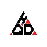 XQD triangle letter logo design with triangle shape. XQD triangle logo design monogram. XQD triangle vector logo template with red color. XQD triangular logo Simple, Elegant, and Luxurious Logo.