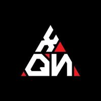 diseño de logotipo de letra triangular xqn con forma de triángulo. monograma de diseño del logotipo del triángulo xqn. plantilla de logotipo de vector de triángulo xqn con color rojo. logotipo triangular xqn logotipo simple, elegante y lujoso.