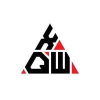 diseño de logotipo de letra triangular xqw con forma de triángulo. monograma de diseño del logotipo del triángulo xqw. plantilla de logotipo de vector de triángulo xqw con color rojo. logotipo triangular xqw logotipo simple, elegante y lujoso.