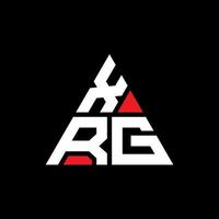 diseño de logotipo de letra triangular xrg con forma de triángulo. monograma de diseño del logotipo del triángulo xrg. plantilla de logotipo de vector de triángulo xrg con color rojo. logotipo triangular xrg logotipo simple, elegante y lujoso.