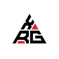 diseño de logotipo de letra triangular xrg con forma de triángulo. monograma de diseño del logotipo del triángulo xrg. plantilla de logotipo de vector de triángulo xrg con color rojo. logotipo triangular xrg logotipo simple, elegante y lujoso.