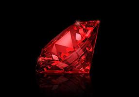 diamond Red on black background photo