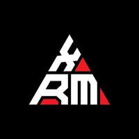 diseño de logotipo de letra triangular xrm con forma de triángulo. monograma de diseño del logotipo del triángulo xrm. plantilla de logotipo de vector de triángulo xrm con color rojo. logotipo triangular xrm logotipo simple, elegante y lujoso.