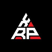 XRP triangle letter logo design with triangle shape. XRP triangle logo design monogram. XRP triangle vector logo template with red color. XRP triangular logo Simple, Elegant, and Luxurious Logo.