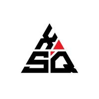 diseño de logotipo de letra triangular xsq con forma de triángulo. monograma de diseño del logotipo del triángulo xsq. plantilla de logotipo de vector de triángulo xsq con color rojo. logotipo triangular xsq logotipo simple, elegante y lujoso.