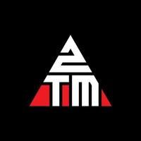 diseño de logotipo de letra triangular ztm con forma de triángulo. monograma de diseño de logotipo de triángulo ztm. plantilla de logotipo de vector de triángulo ztm con color rojo. logotipo triangular ztm logotipo simple, elegante y lujoso.