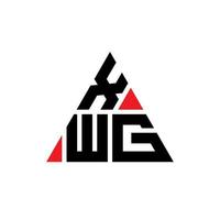 diseño de logotipo de letra triangular xwg con forma de triángulo. monograma de diseño de logotipo de triángulo xwg. plantilla de logotipo de vector de triángulo xwg con color rojo. logotipo triangular xwg logotipo simple, elegante y lujoso.
