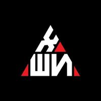 diseño de logotipo de letra de triángulo xwn con forma de triángulo. monograma de diseño del logotipo del triángulo xwn. plantilla de logotipo de vector de triángulo xwn con color rojo. logotipo triangular xwn logotipo simple, elegante y lujoso.