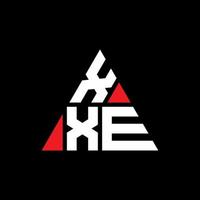 Diseño de logotipo de letra triangular xxe con forma de triángulo. monograma de diseño del logotipo del triángulo xxe. Plantilla de logotipo de vector de triángulo xxe con color rojo. logotipo triangular xxe logotipo simple, elegante y lujoso.