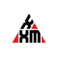 Diseño de logotipo de letra triangular xxm con forma de triángulo. monograma de diseño de logotipo de triángulo xxm. plantilla de logotipo de vector de triángulo xxm con color rojo. logotipo triangular xxm logotipo simple, elegante y lujoso.