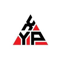 diseño de logotipo de letra de triángulo xyp con forma de triángulo. monograma de diseño del logotipo del triángulo xyp. plantilla de logotipo de vector de triángulo xyp con color rojo. logotipo triangular xyp logotipo simple, elegante y lujoso.