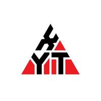 diseño de logotipo de letra de triángulo xyt con forma de triángulo. monograma de diseño de logotipo de triángulo xyt. Plantilla de logotipo de vector de triángulo xyt con color rojo. logotipo triangular xyt logotipo simple, elegante y lujoso.