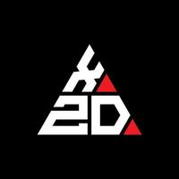 Diseño de logotipo de letra triangular xzd con forma de triángulo. monograma de diseño del logotipo del triángulo xzd. plantilla de logotipo de vector de triángulo xzd con color rojo. logotipo triangular xzd logotipo simple, elegante y lujoso.