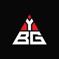 diseño de logotipo de letra de triángulo ybg con forma de triángulo. monograma de diseño de logotipo de triángulo ybg. plantilla de logotipo de vector de triángulo ybg con color rojo. logotipo triangular ybg logotipo simple, elegante y lujoso.