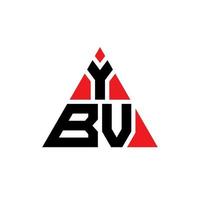 ybv diseño de logotipo de letra triangular con forma de triángulo. monograma de diseño del logotipo del triángulo ybv. plantilla de logotipo de vector de triángulo ybv con color rojo. logotipo triangular ybv logotipo simple, elegante y lujoso.