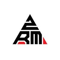 diseño de logotipo de letra triangular zrm con forma de triángulo. monograma de diseño del logotipo del triángulo zrm. plantilla de logotipo de vector de triángulo zrm con color rojo. logotipo triangular zrm logotipo simple, elegante y lujoso.