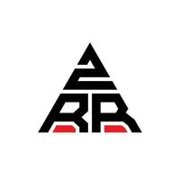 diseño del logotipo de la letra del triángulo zrr con forma de triángulo. monograma de diseño del logotipo del triángulo zrr. plantilla de logotipo de vector de triángulo zrr con color rojo. logotipo triangular zrr logotipo simple, elegante y lujoso.