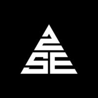 diseño de logotipo de letra de triángulo zse con forma de triángulo. monograma de diseño del logotipo del triángulo zse. plantilla de logotipo de vector de triángulo zse con color rojo. logotipo triangular zse logotipo simple, elegante y lujoso.