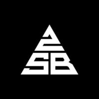 Diseño de logotipo de letra triangular zsb con forma de triángulo. monograma de diseño del logotipo del triángulo zsb. plantilla de logotipo de vector de triángulo zsb con color rojo. logotipo triangular zsb logotipo simple, elegante y lujoso.