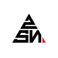 Diseño de logotipo de letra triangular zsn con forma de triángulo. monograma de diseño de logotipo de triángulo zsn. plantilla de logotipo de vector de triángulo zsn con color rojo. logotipo triangular zsn logotipo simple, elegante y lujoso.