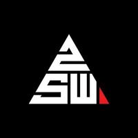 diseño de logotipo de letra triangular zsw con forma de triángulo. monograma de diseño de logotipo de triángulo zsw. plantilla de logotipo de vector de triángulo zsw con color rojo. logotipo triangular zsw logotipo simple, elegante y lujoso.