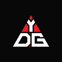 diseño de logotipo de letra de triángulo ydg con forma de triángulo. monograma de diseño de logotipo de triángulo ydg. plantilla de logotipo de vector de triángulo ydg con color rojo. logotipo triangular ydg logotipo simple, elegante y lujoso.