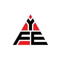 YFE triangle letter logo design with triangle shape. YFE triangle logo design monogram. YFE triangle vector logo template with red color. YFE triangular logo Simple, Elegant, and Luxurious Logo.