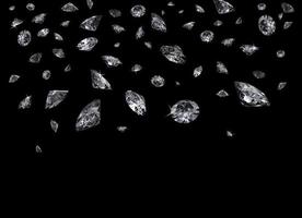 Falling Gems Abstract Background. Shiny Diamond Design photo