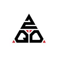 diseño de logotipo de letra triangular zqo con forma de triángulo. monograma de diseño del logotipo del triángulo zqo. plantilla de logotipo de vector de triángulo zqo con color rojo. logotipo triangular zqo logotipo simple, elegante y lujoso.
